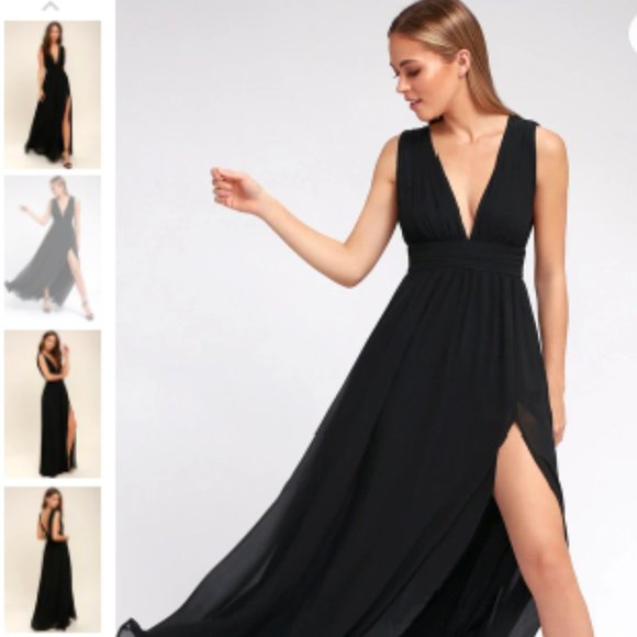 Lulu's NWT Heavenly Hues Black Maxi - Picture 1 of 3